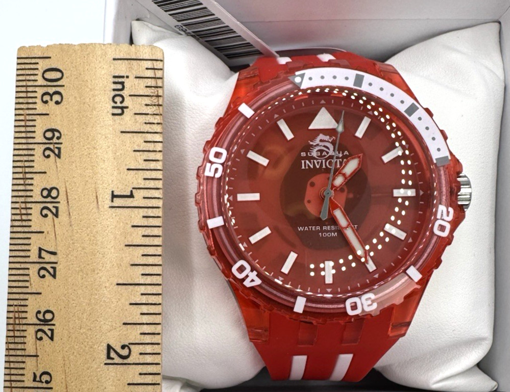 Invicta Subaqua Men’s Watch – 44mm, Red New In Box (69450)