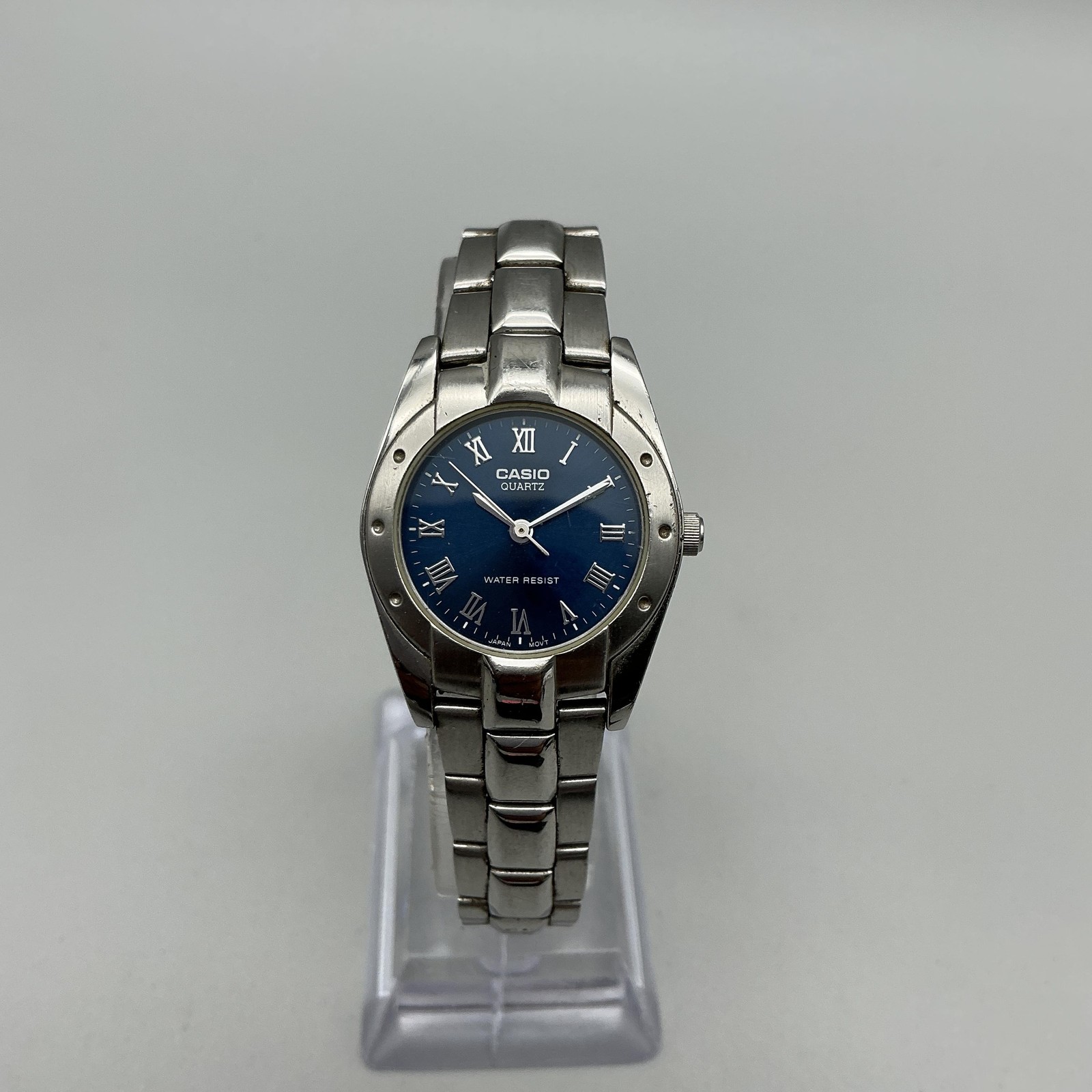 Casio Womens Watch 26mm Blue Dial 705 LTP-1143 Silver Tone Stainless 7″