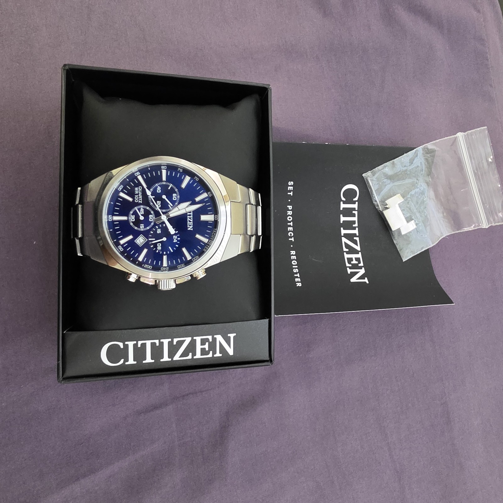 Citizen Quartz Mens Watch, Stainless Steel, Classic, Blue Dial