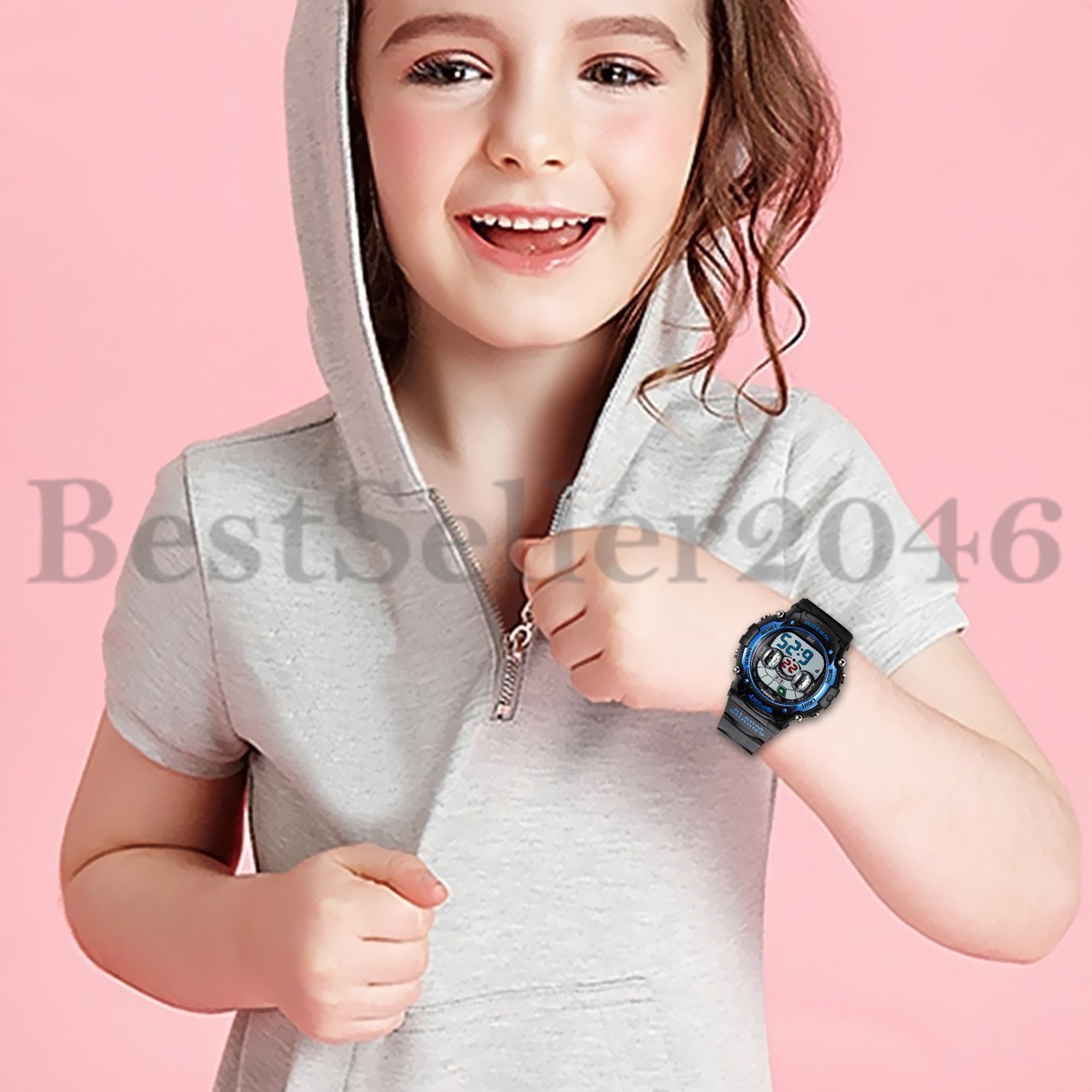 Multifunction Waterproof Children Boys Girls Kid Sports Digital Electronic Watch