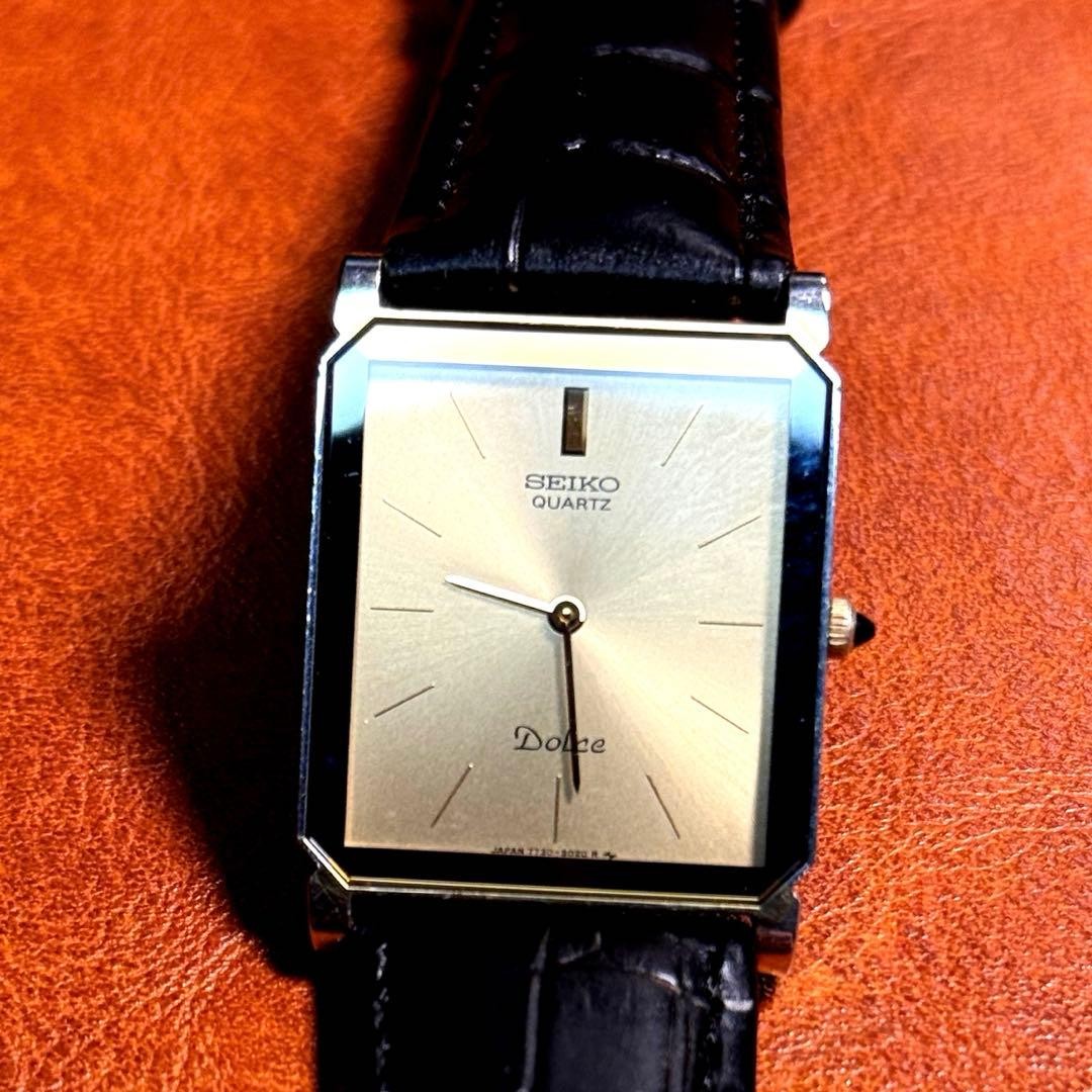 SEIKO DOLCE Rectangular 1980s Working Item