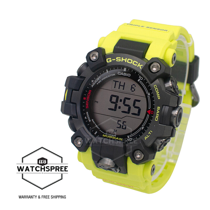 Casio G-Shock MUDMAN Solar Bio-Based Yellow Resin Band Watch GW-9500MRY-1A9