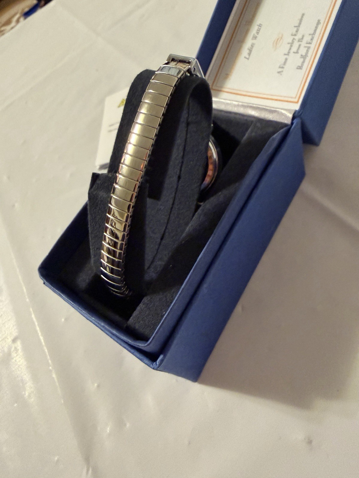 Bradford Exchange Ladies Watch – Preowned – Box & Papers – Needs Battery