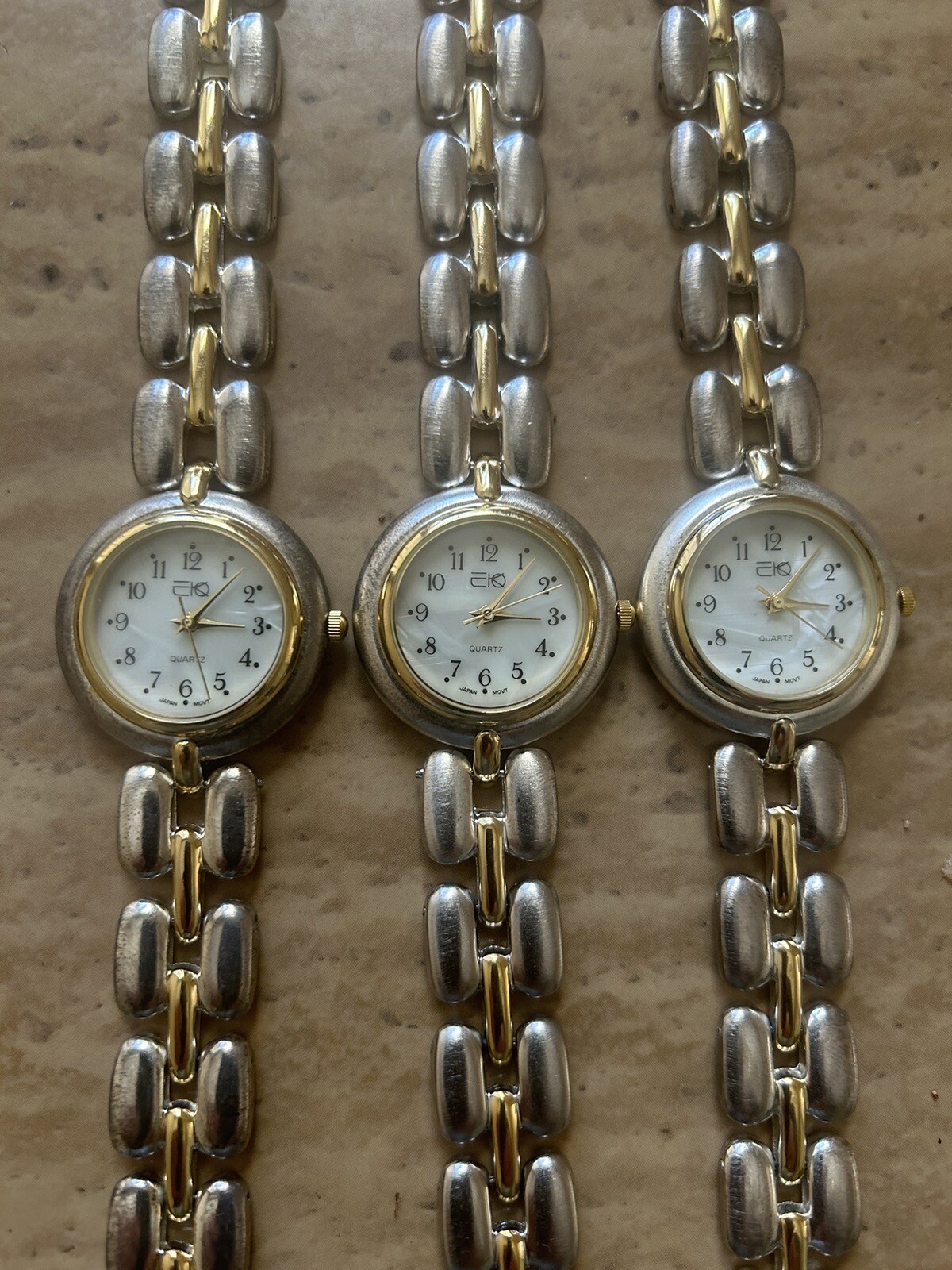 The Buyer Gets all 3 New EKO 2tone Japan Quartz Watches-Keeps Perfect Time-USA