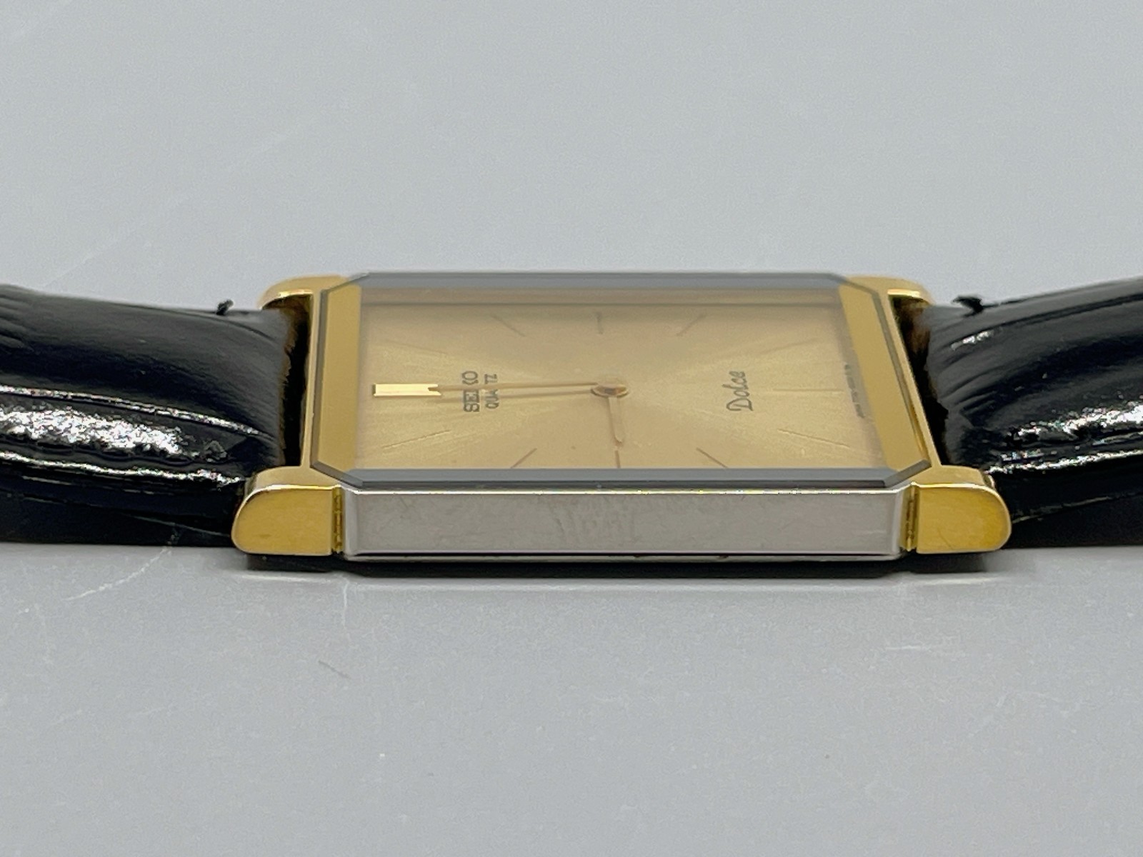 Seiko Dolce 7730-5020 US Stock Two-Tone Vintage 1987 Gold Quartz Mens Watch
