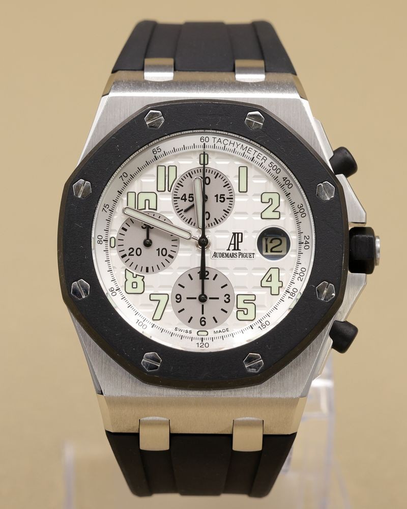 Audemars Piguet Royal Oak Offshore White Dial Rubber Strap 25940SK 2010