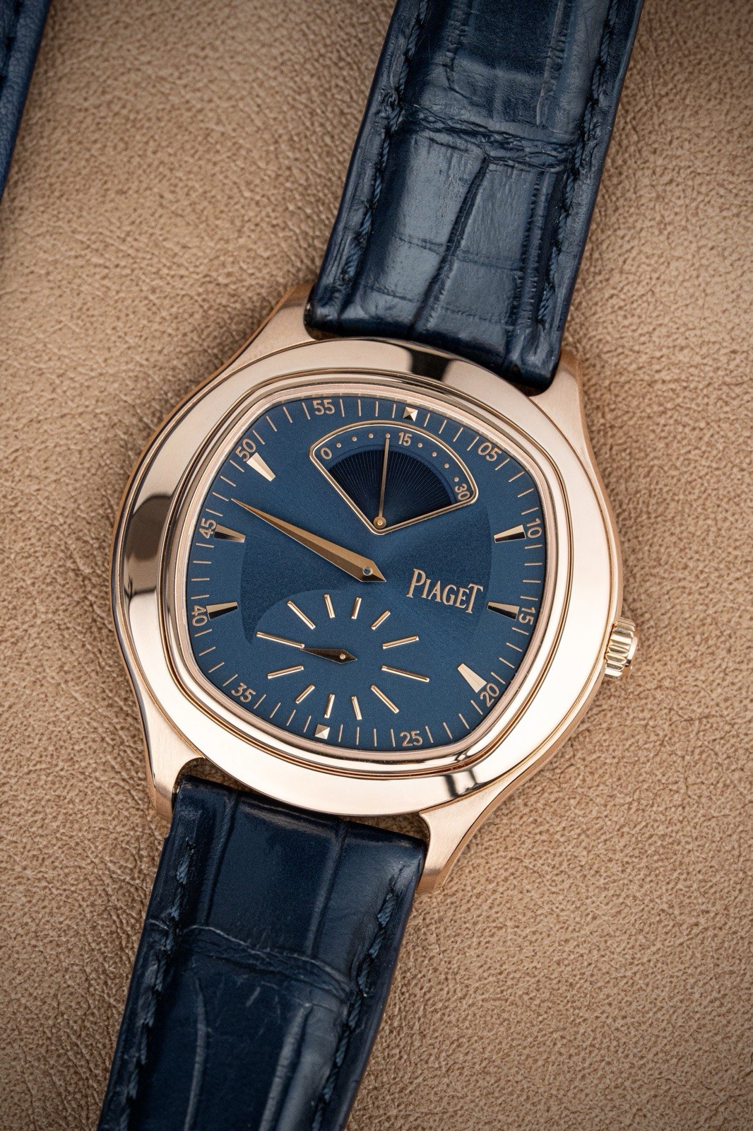 Piaget Emperador 42mm 18k Rose Gold Retrograde Exhibition Caseback Ref. PI0652
