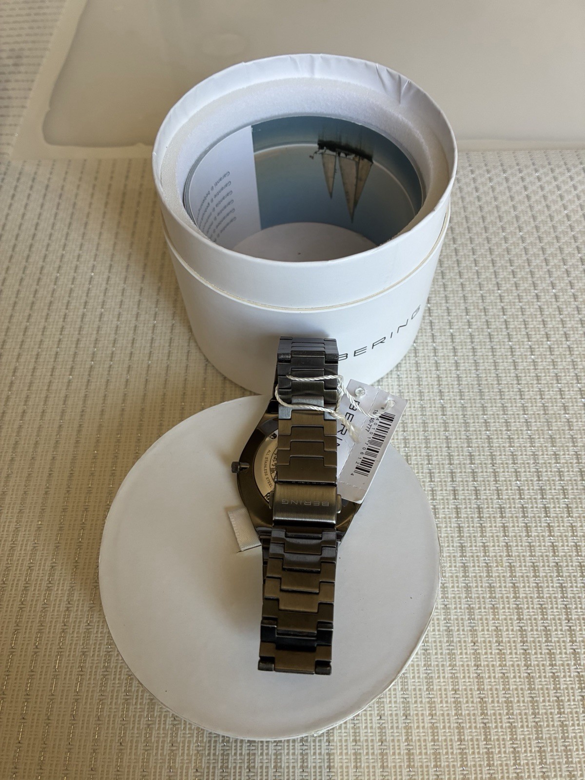 BERING Arctic Sailing Men’s Quartz 40mm Gray Steel Black Bezel 100m Box