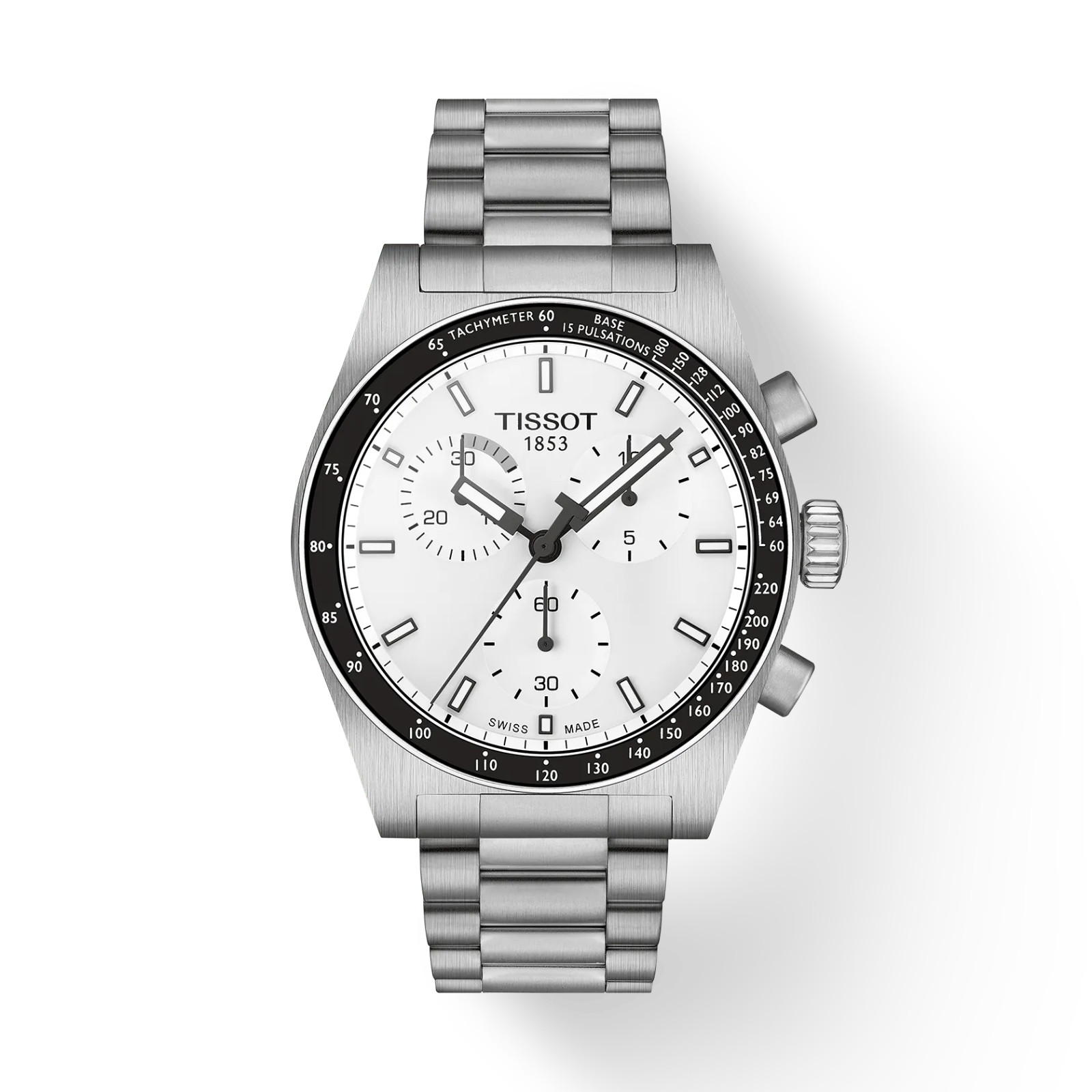 Tissot PR516 Chronograph Quartz 40 MM White Dial SS Watch T149.417.11.011.00