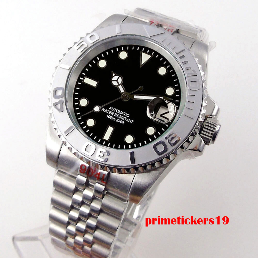 Tandorio Sapphire 40mm Sterile Automatic Men’s Watch Date NH35A PT5000 Luminous