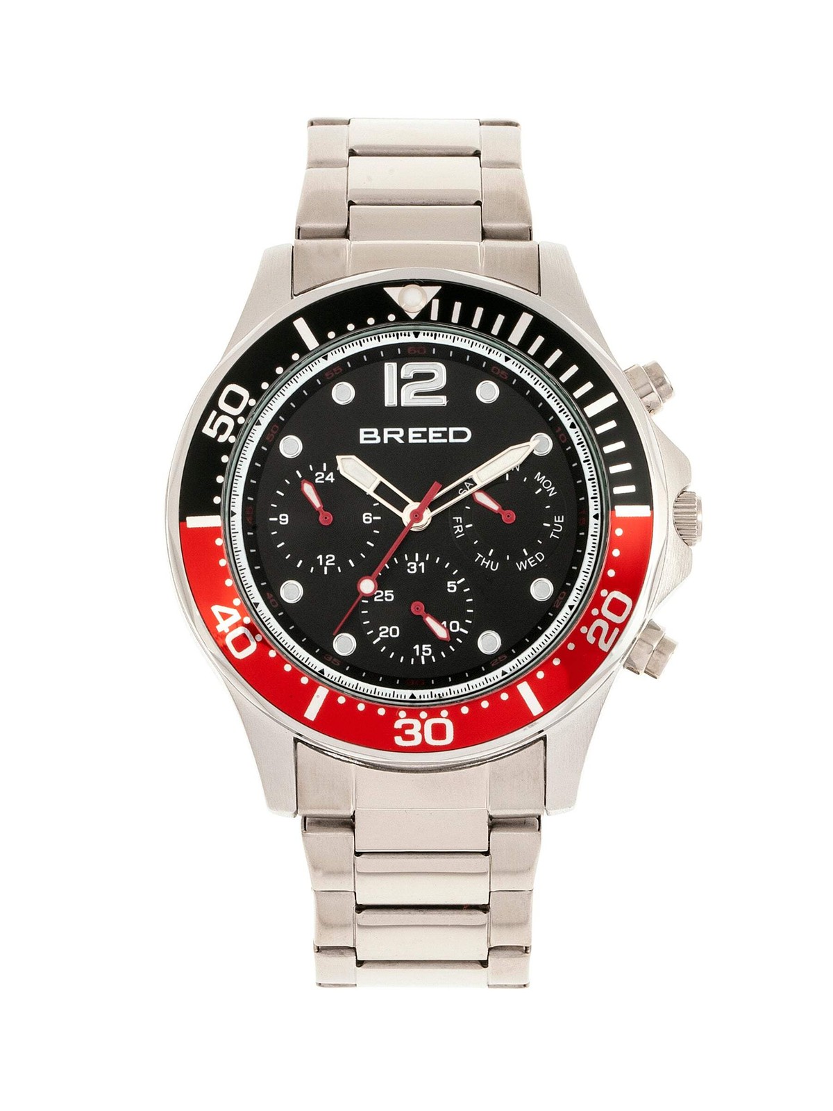 Pegasus Red/Silver | Black Dial Wristwatch BRD8104