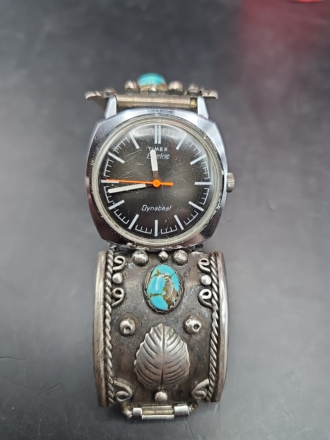 Timex Dynabeat Electric Men’s Watch With Navajo Sterling And Turquoise Band