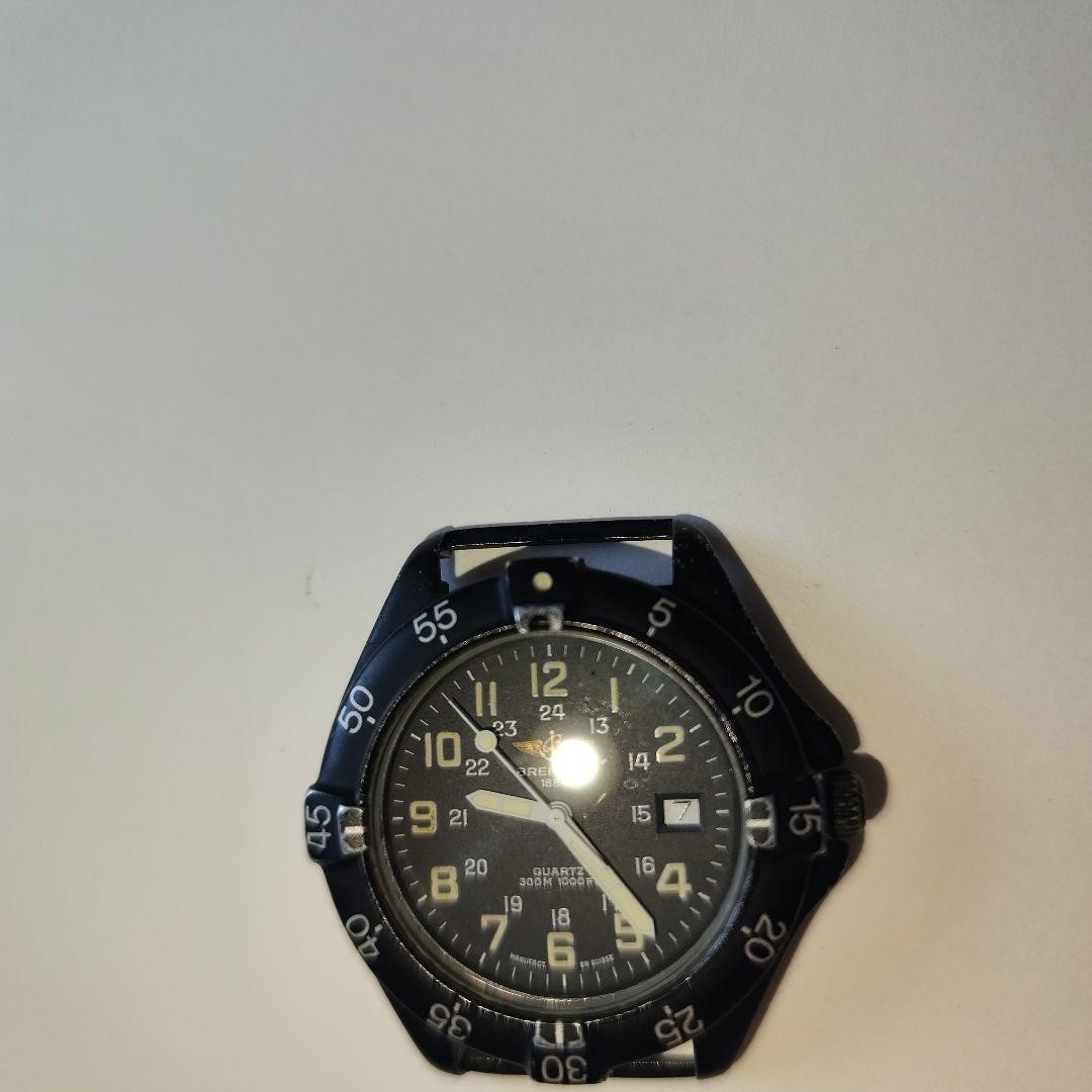 BREITLING Army Colt Quartz Watch Black Dial Running Vintage Japan