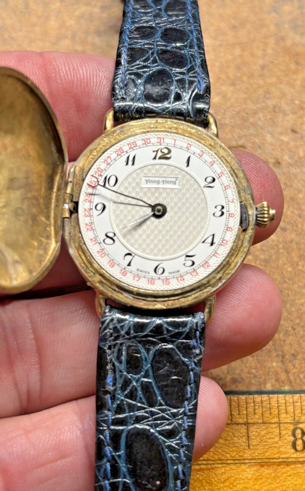 PIPPO PEREZ Watch Hunter Case YLANG YLANG Swiss POINTER DATE FEBA Calendar