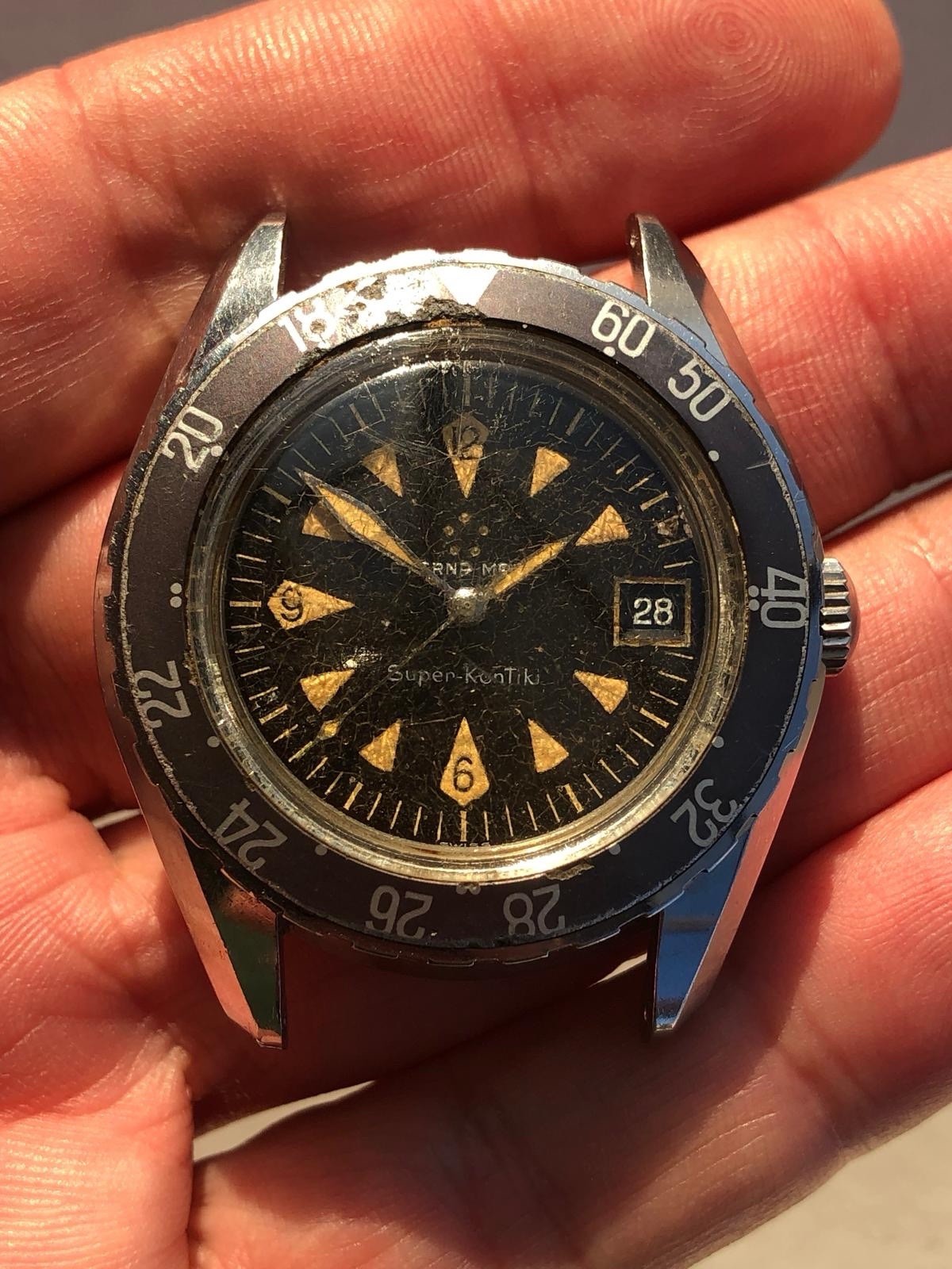 Eterna Matic Super-Kontiki First Series Ref 130 PTX Gold Graphic Sub Vintage Rare