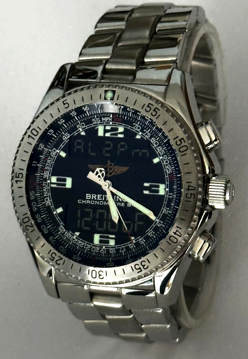 Breitling B-1 Multifunction A68362 Black Bidirectional Compass Scale WARRANTY