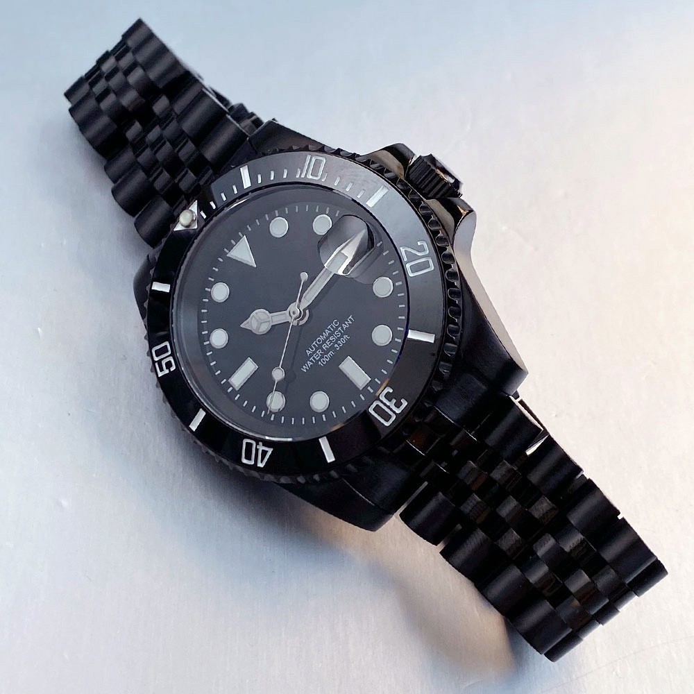 Vintage Black Business 40mm Sapphire Glass 10ATM NH35 PT5000 Men Automatic Watch