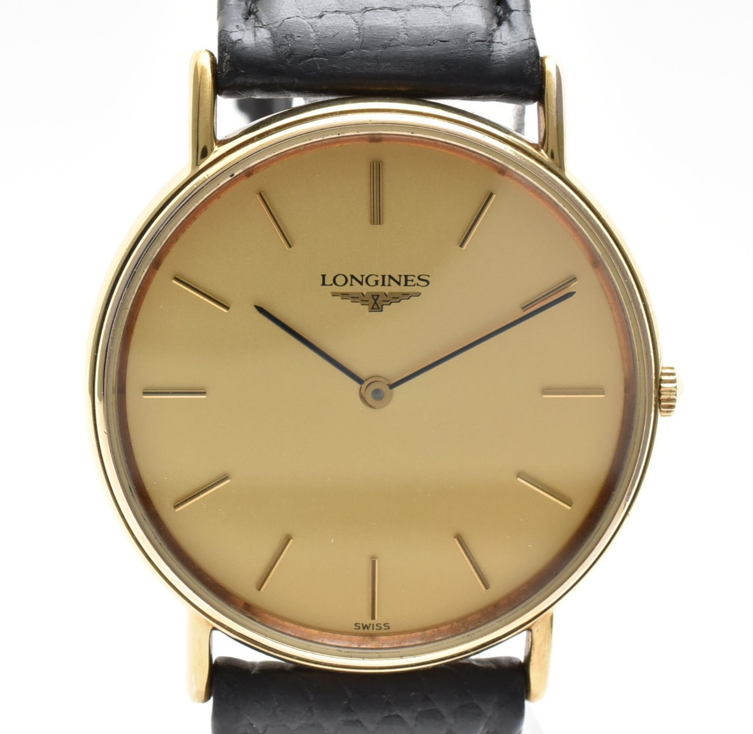 [EXC+5] LONGINES Grand Classic L4.637.2 33mm Gold Dial Quartz Men’s Watch