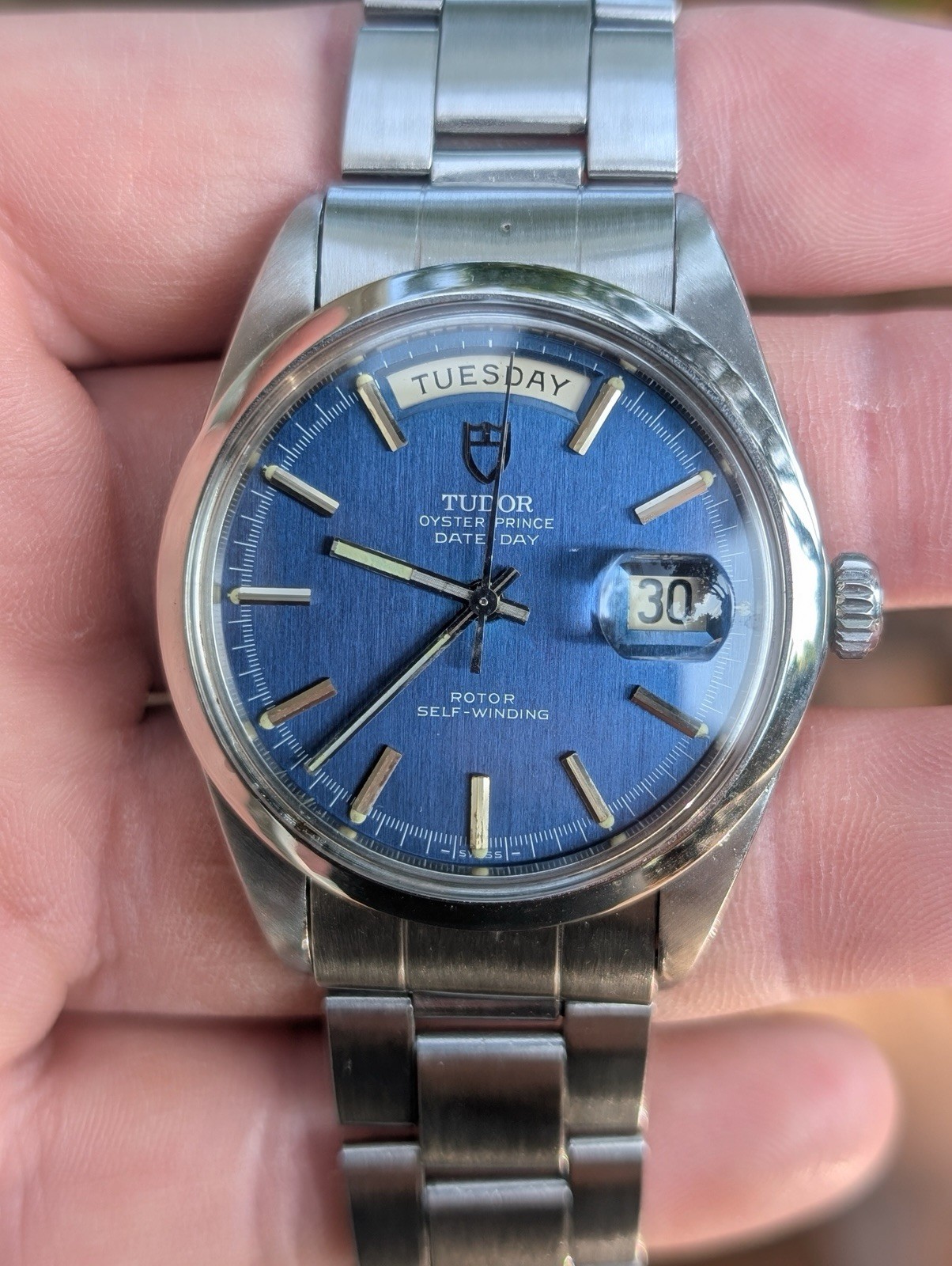 TUDOR Prince Date Day Jumbo REF. 7017/0 – 38mm With RARE Blue dial