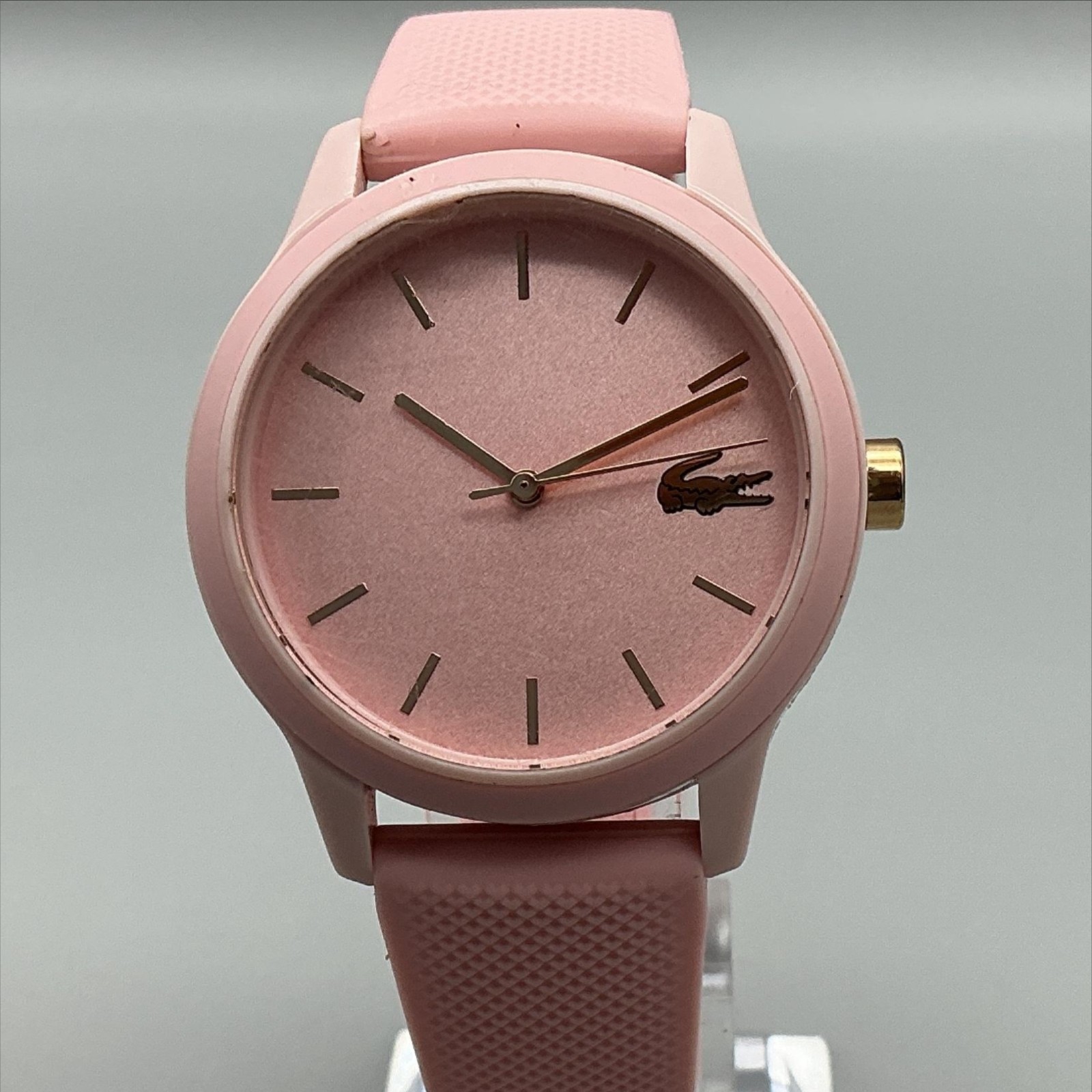 Lacoste Monochrome Womens Watch 36mm Pink Silicone LC.112.3.29.2930 New Battery