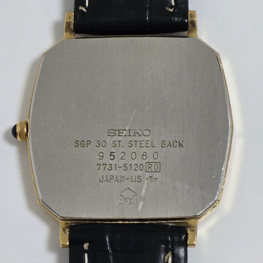 Seiko Dolce 7731-5120 Decagon Gold Quartz Watch Japan 072408