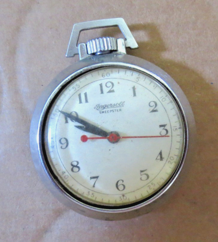 Vintage Ingersoll Sweepster Shock Proof Open Face Pocket Watch 50mm Repair