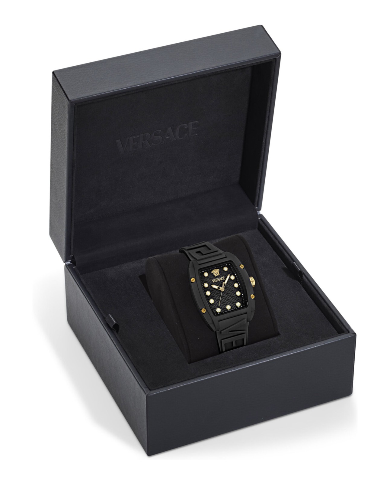 Versace Womens Black 36mm Strap Fashion Watch