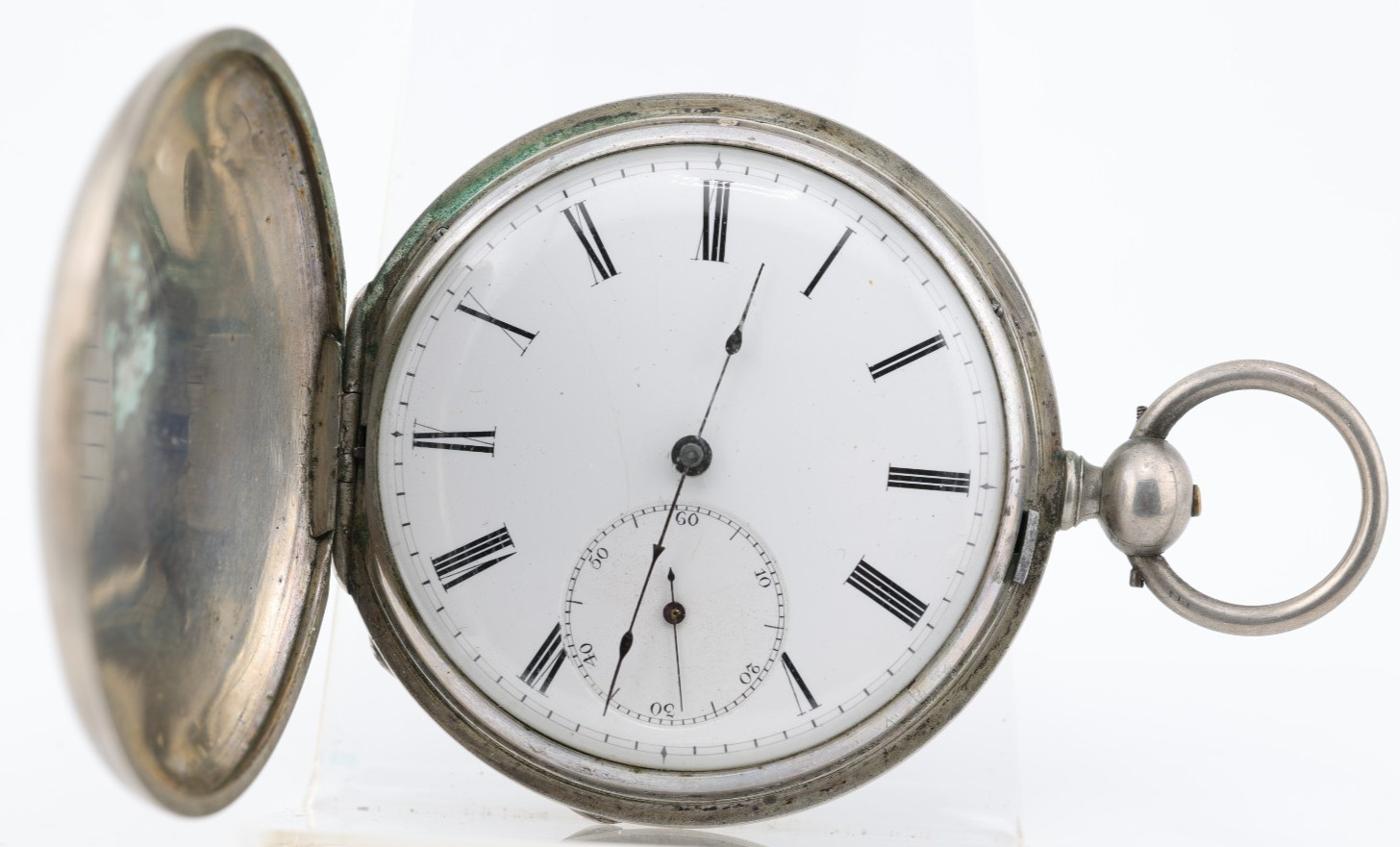 T.F. COOPER LONDON, No. 18506, STERLING SILVER POCKET WATCH, 59mm, RUNS (CT)