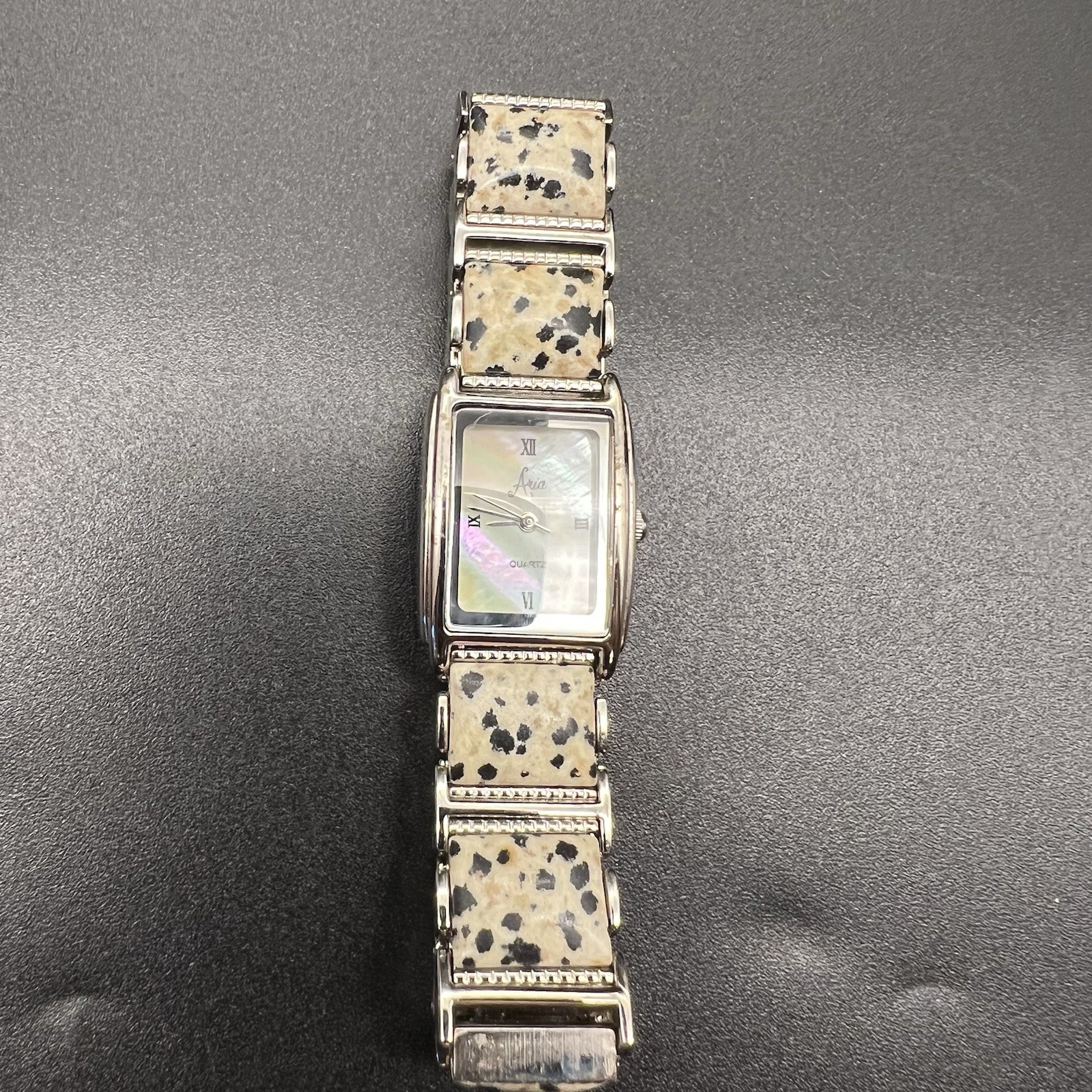 Aria Quartz Watch with Speckled Stone Adjustable Band *Needs Battery*