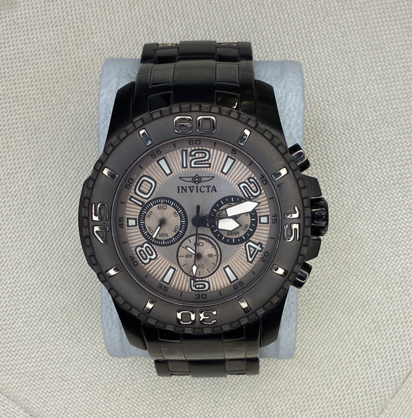 Invicta Pro Diver Men’s Black Stainless Quartz Chronograph Watch 50mm 100m