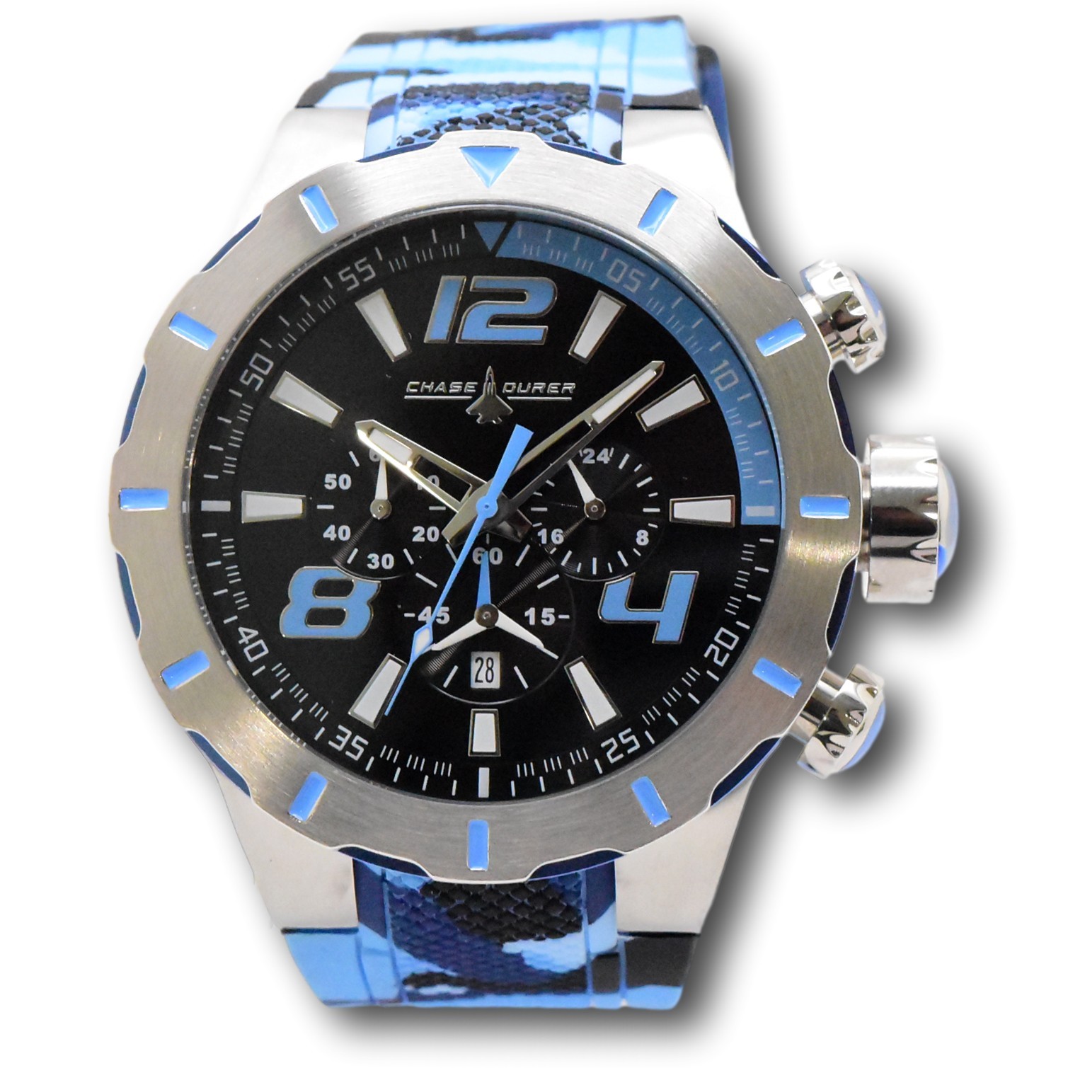 Chase Durer Urban Legion Men’s 52mm Blue Camo Quartz Chrono Watch CDW-0111