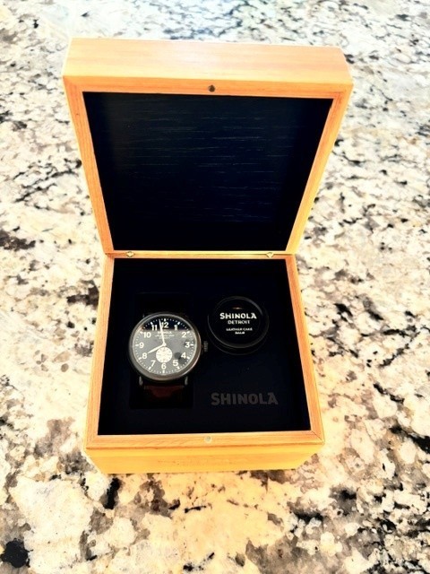 Shinola Runwell Men’s Argonite 1069 Blue Dial 47mm Quartz Watch