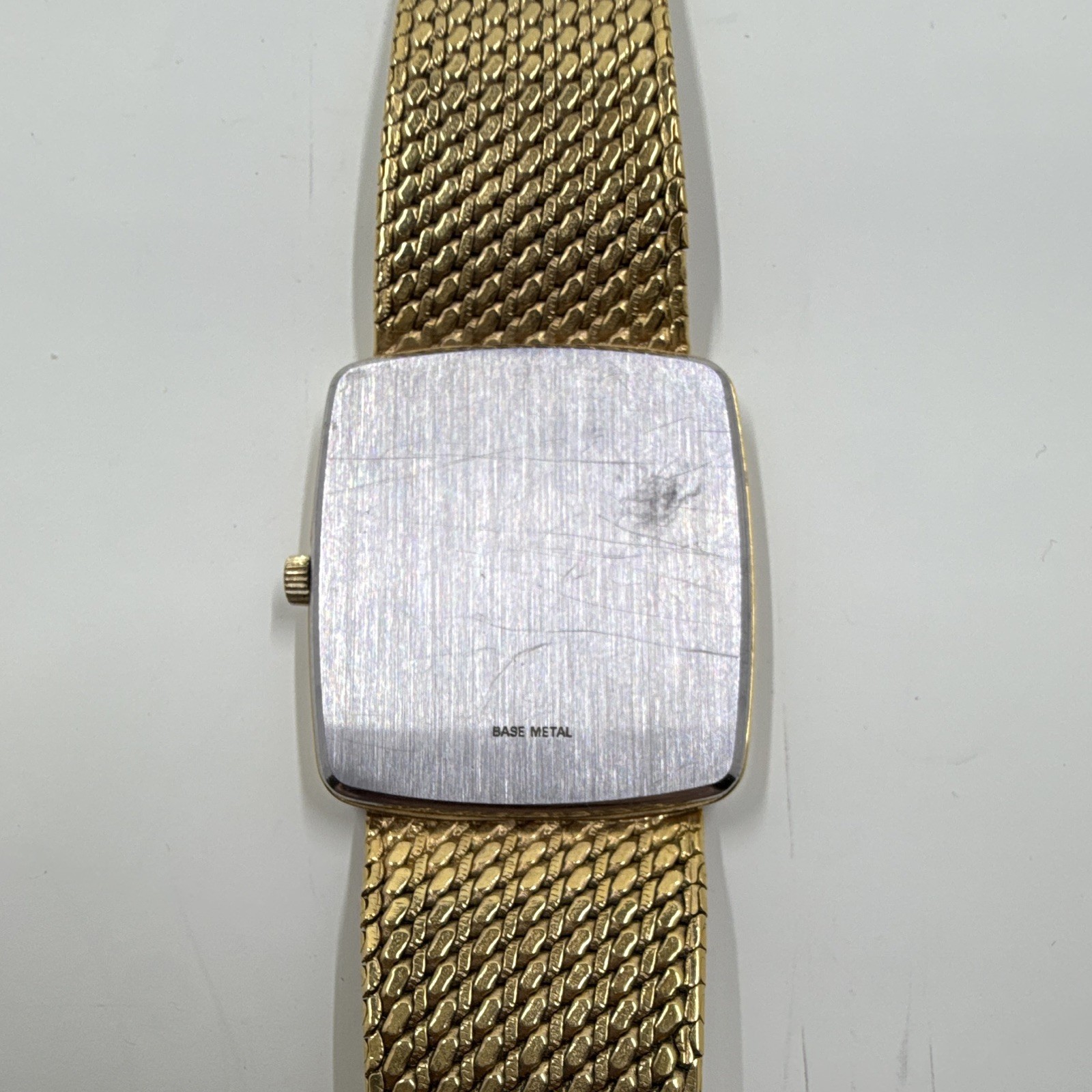 Wittnauer Quartz Women’s Rectangular Gold-Tone Diamond Dial Metal Bracelet Watch