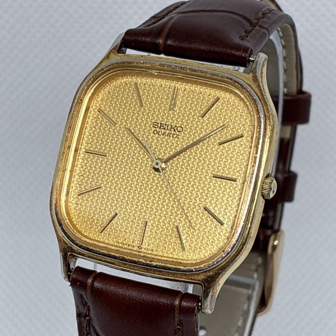 SEIKO Chariot 9021-5160 Gold Watch 18.5cm Working Used