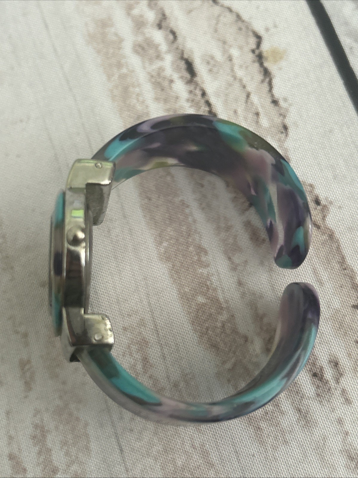 Narmi Multicolored Bezel And Band Women’s Cuff Watch