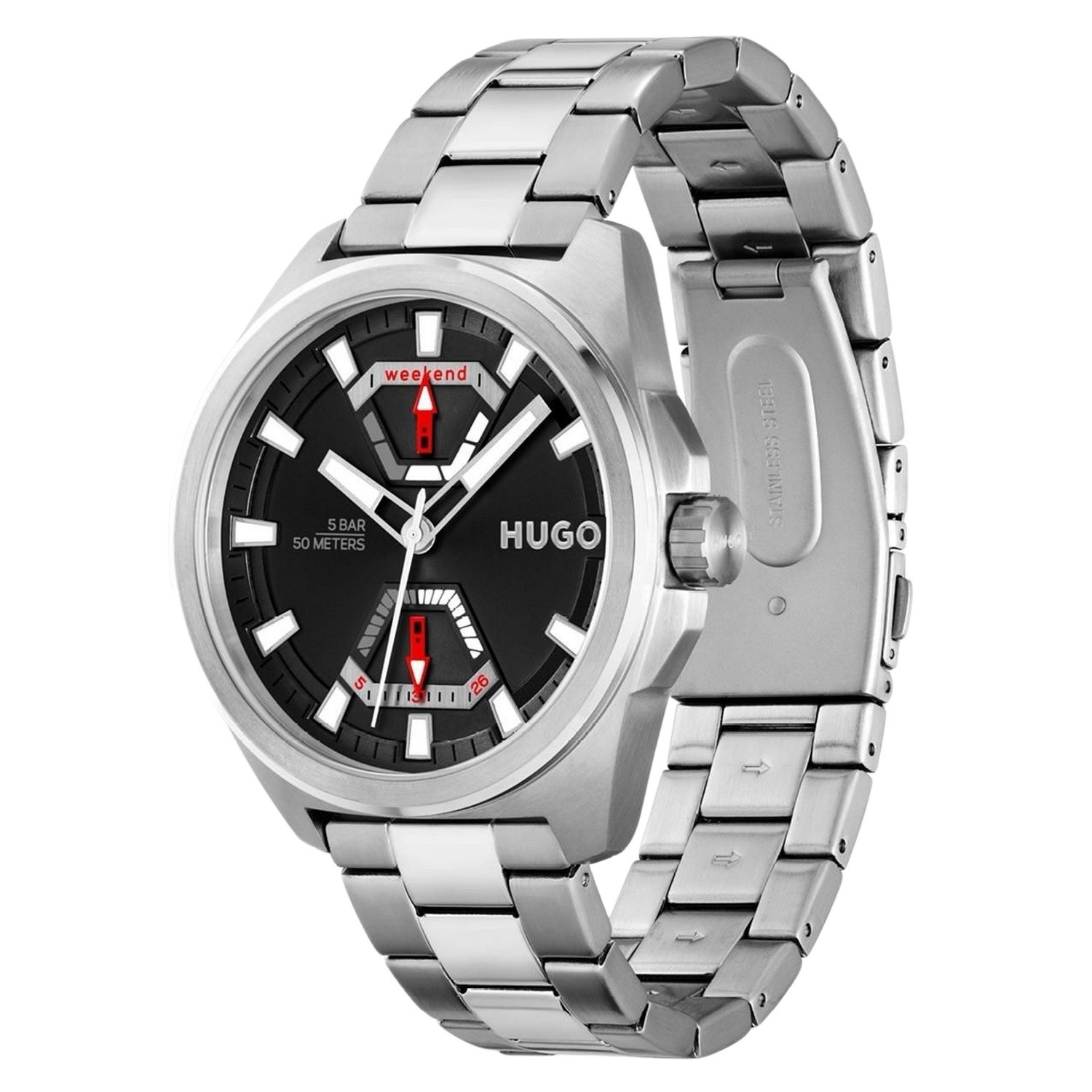 BRAND NEW Hugo Boss Men’s #Expose Black Dial Quartz 44mm Watch 1530242