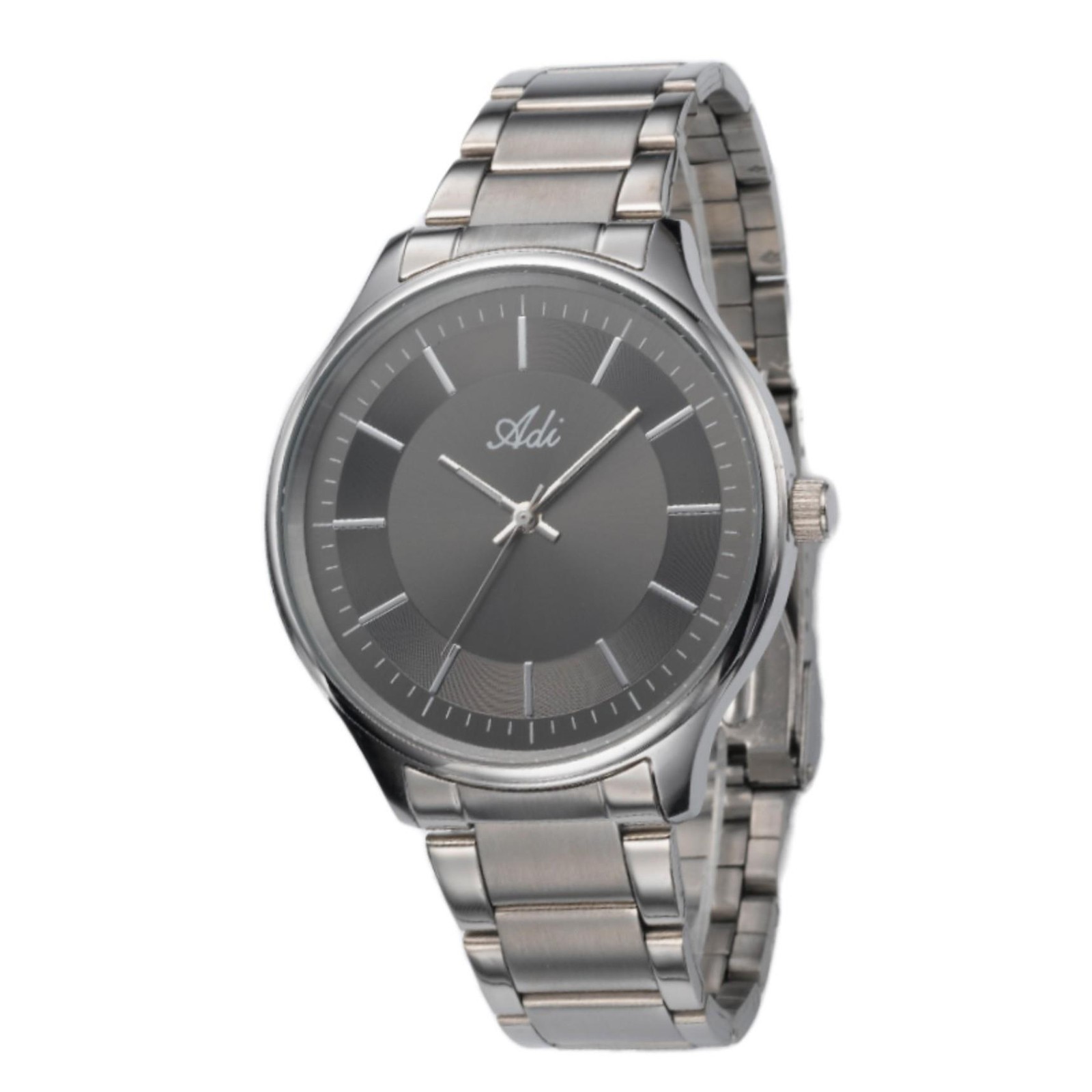 Adi Men’s Stainless Steel Watch with Gray Dial, 40mm (Approx.) suitable