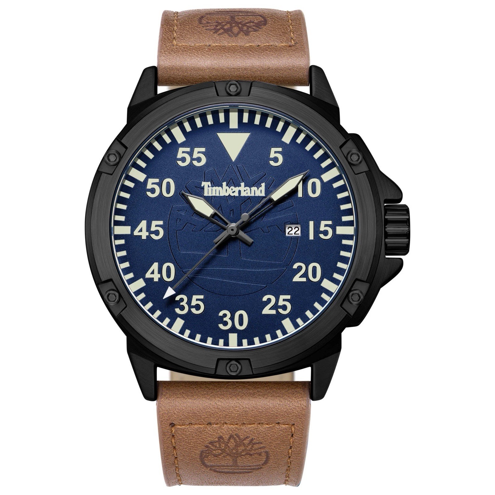 Timberland Classic Leather Men’s Watch, Miyota 2115 Quartz Date Movement NIB