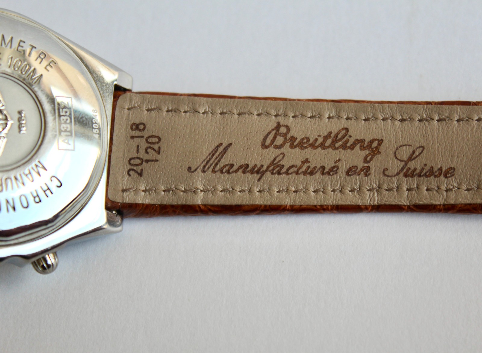 BREITLING Mens Watch, A13352 CHRONOMAT Mother of Pearl, NEW BREITLING CROC STRAP