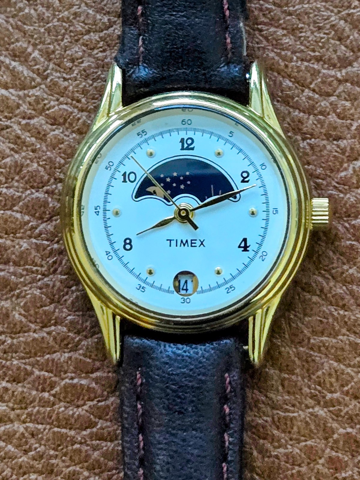 Timex Moon Phase Vintage Ladies Watch