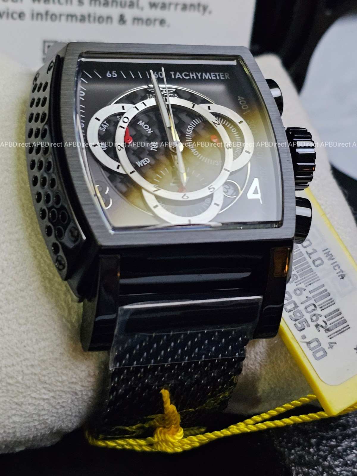 Invicta – S1 Rally – Carbon Fiber BLACK Milanese Swiss Z60 FE Chrono Mens Watch