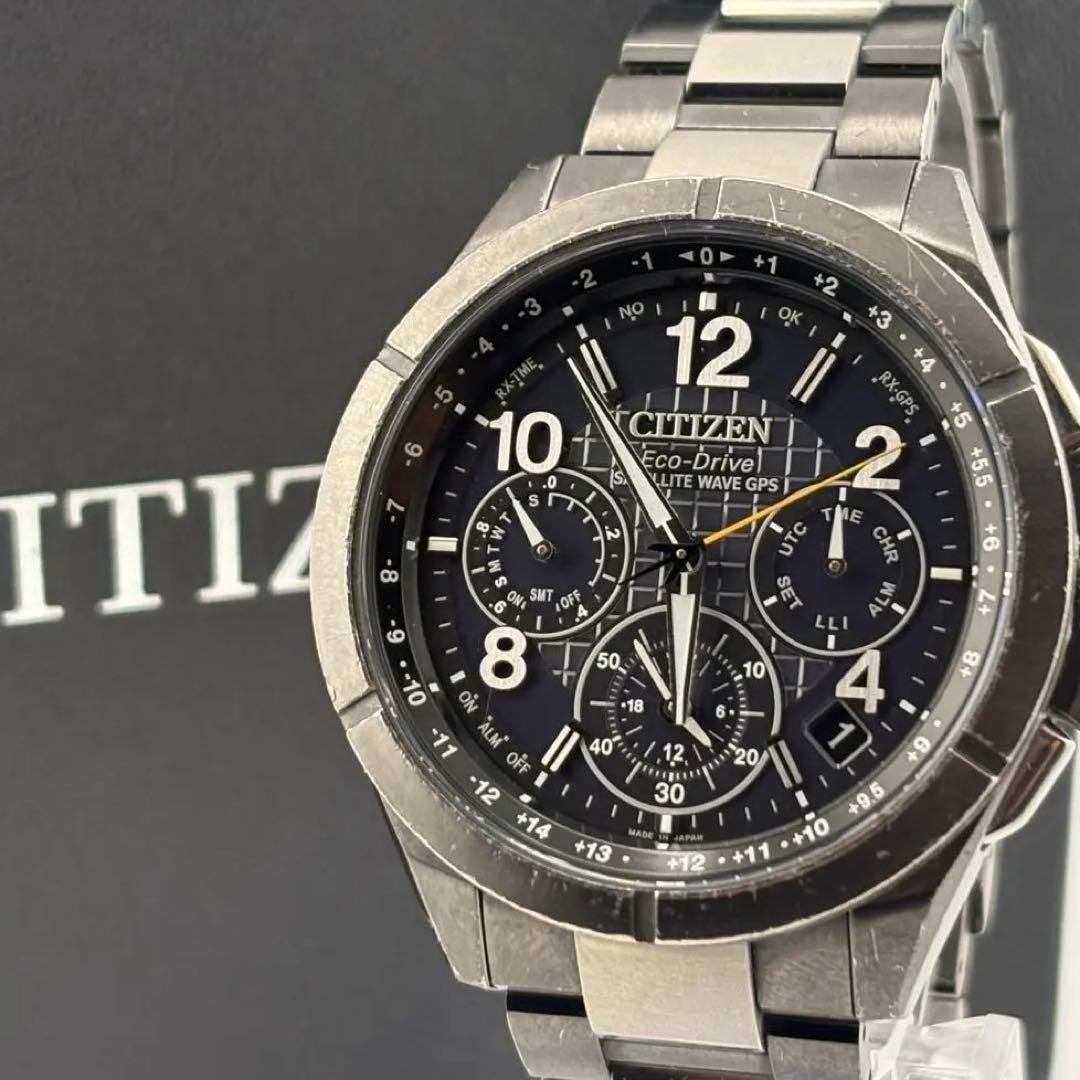 CITIZEN Attesa CC9075-52E F900 Satellite Wave GPS Eco-Drive Titanium Watch