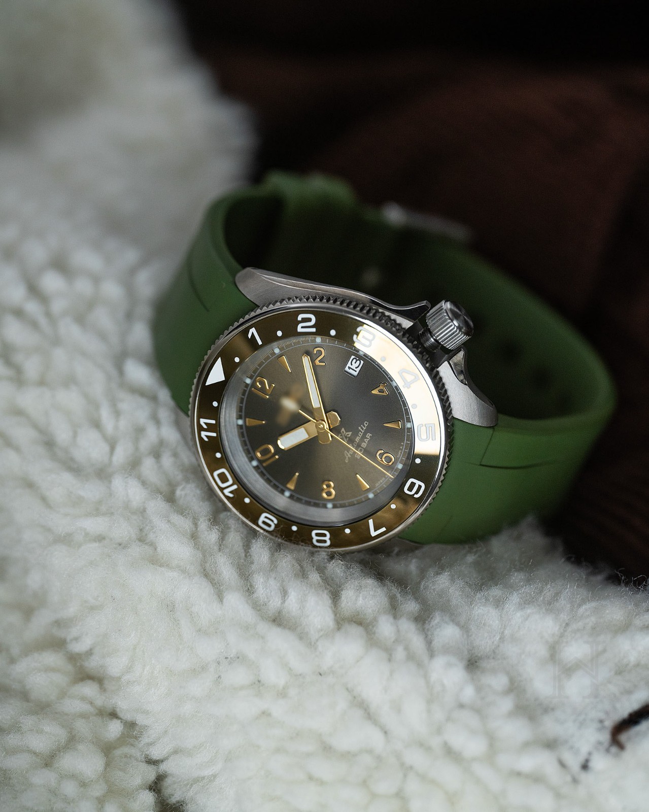 Premium Custom Built Titanium NH35 Sports Watch with FKM Rubber Strap