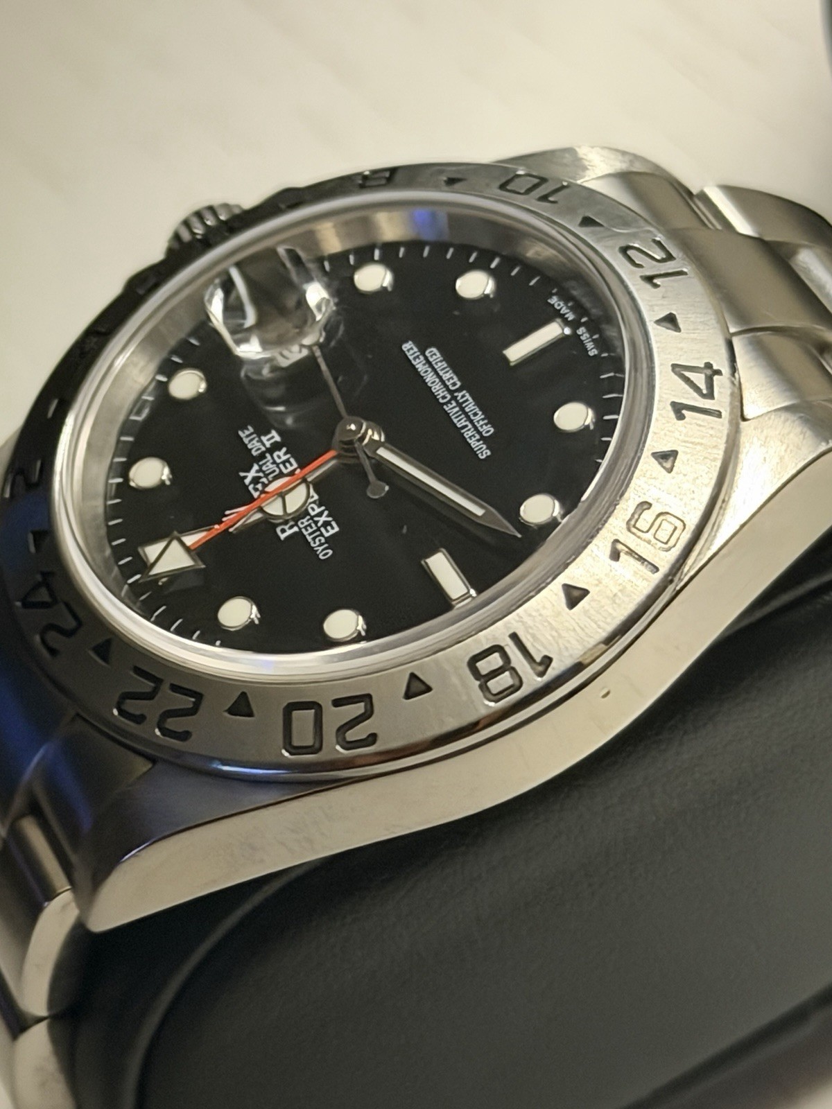 2003 Rolex Explorer II 16570 Black Dial, No Box/Papers. Light wear