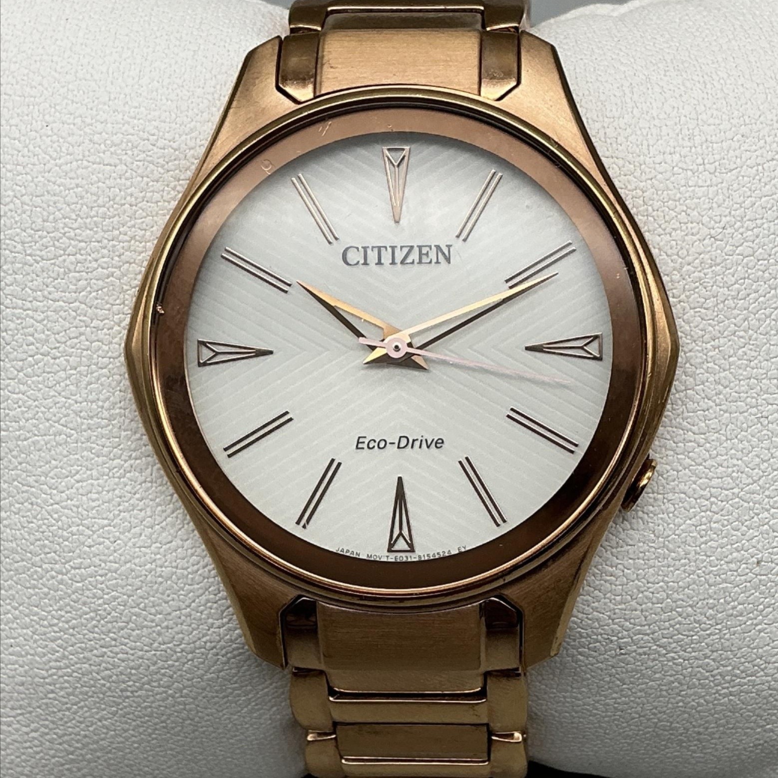 Citizen Eco-Drive Modena Womens Watch 37mm Rose Gold Tone Solar Powered 6.25″