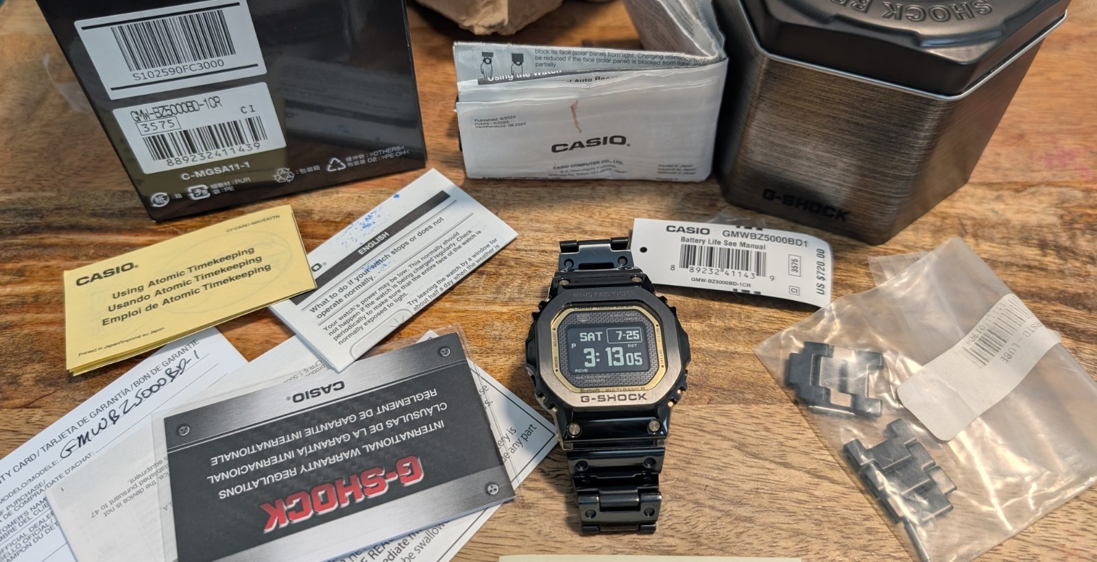 Casio G-Shock GMW-BZ5000BD-1CR Black & Gold Men’s Watch