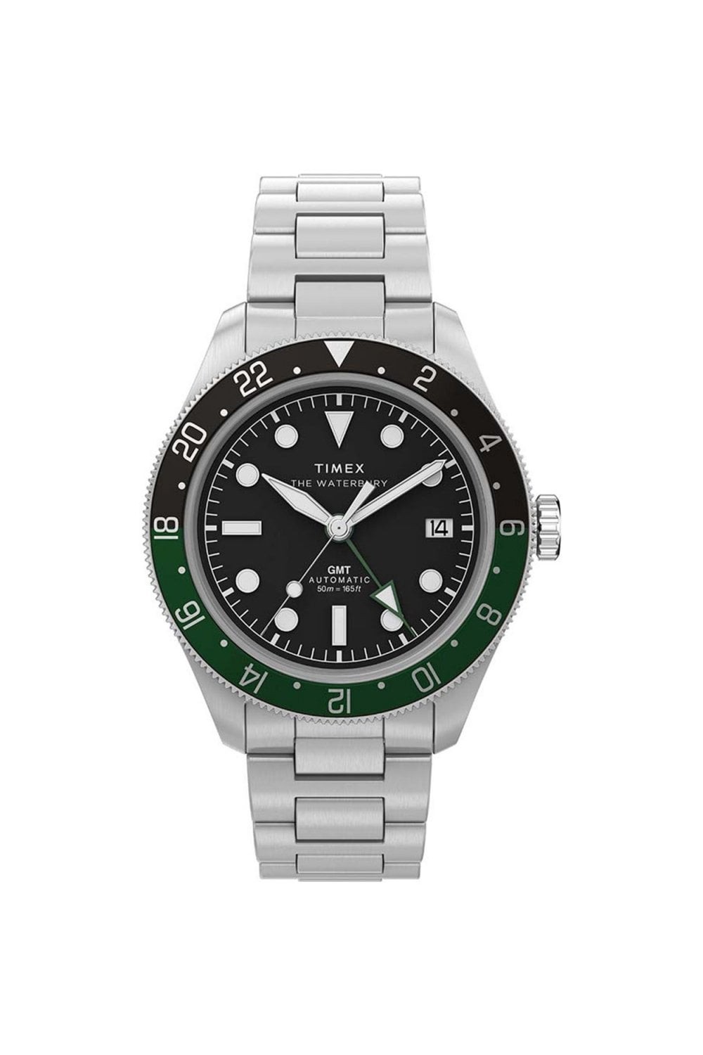 Timex Waterbury Heritage Automatic GMT 42mm Stainless Steel Watch TW2Y60800