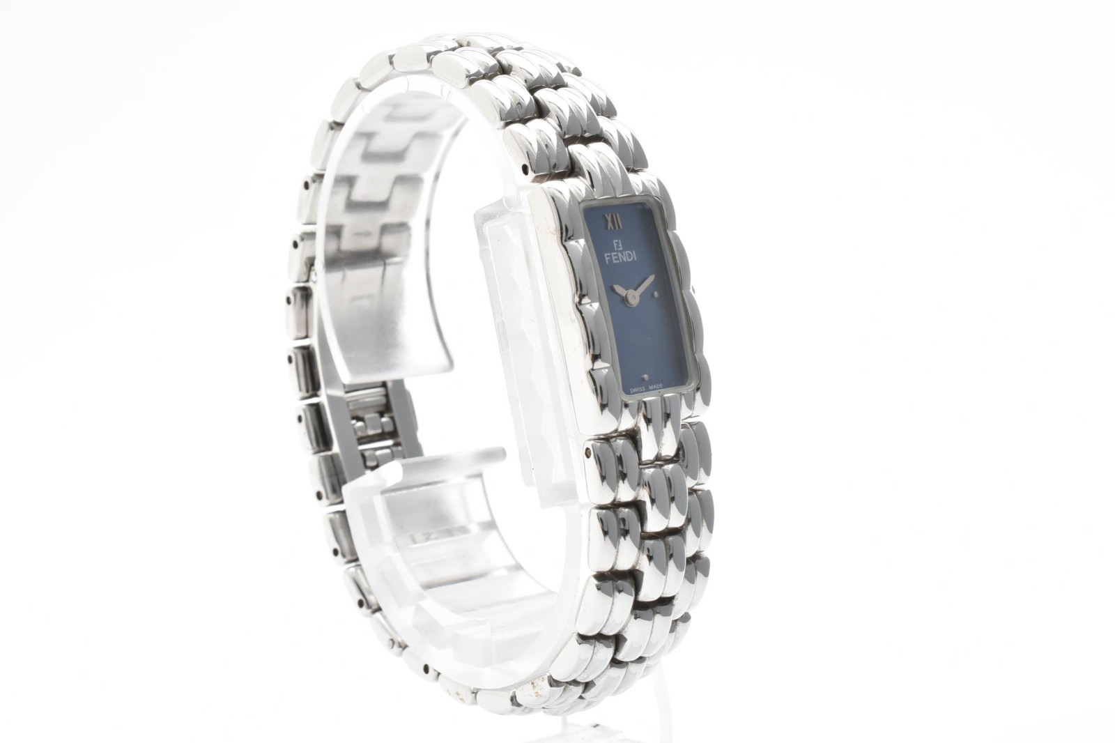 [NEAR MINT] FENDI Orologi 660L Navy Dial silver Ladies Quartz Watch From JAPAN