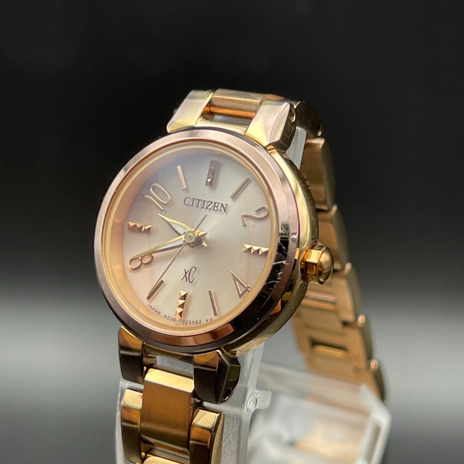 CITIZEN xC Cross Sea Eco-Drive B036-T016600 Pink Dial Ladies Watch w/Box W070