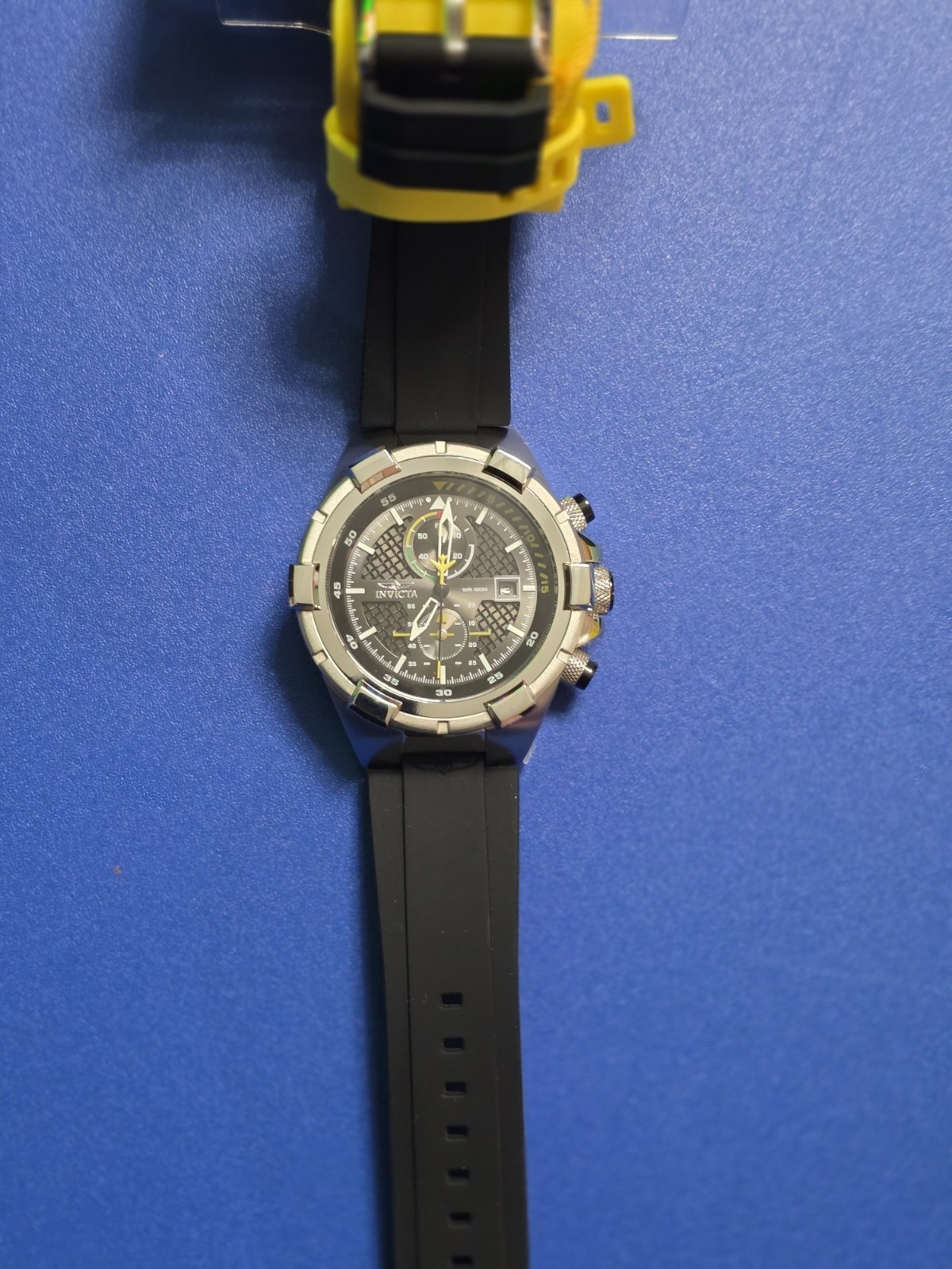 Invicta Aviator JetFrame Watch 50mm- Carbon Fiber Aviator dial & Black Silcone